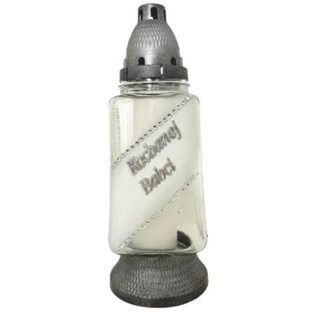 157-znicz srebrny z napisem Kochanej babci przód 1 sztuka