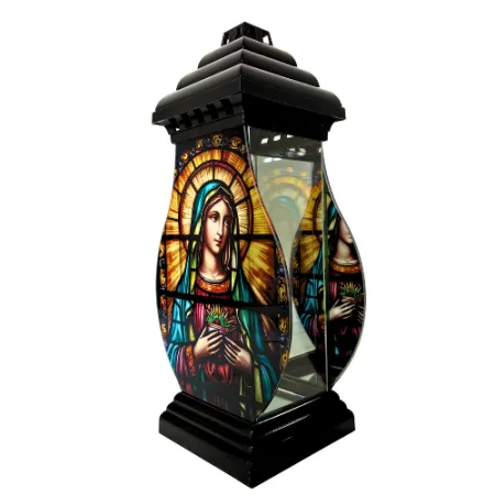 435-znicz kapliczka witraż z Maryją lewa strona 1 sztuka