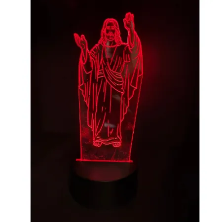 517-znicz led Jezus czerwony przód 1 sztuka