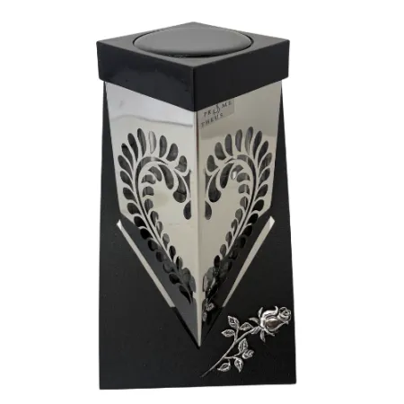 2379-srebrny znicz solarny anielski płomień 1 sztuka