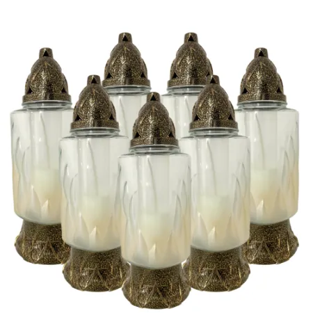 024-znicz szklany złoty perłowy opakowanie