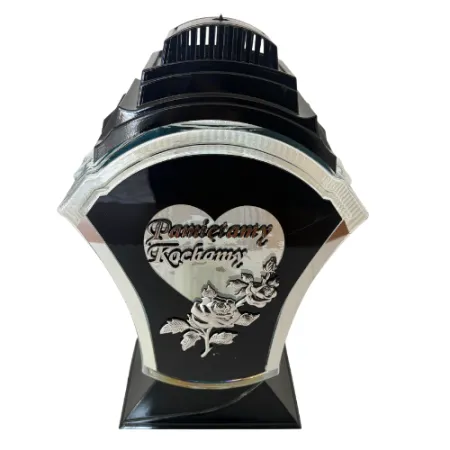 2070-znicz tęczowy ze srebrnym napisem Kochamy Pamiętamy 1 sztuka